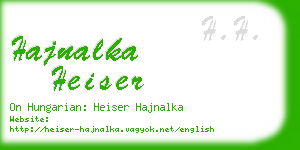 hajnalka heiser business card